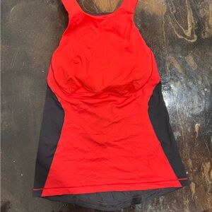 Lululemon Athletica Black and Red Tank Top